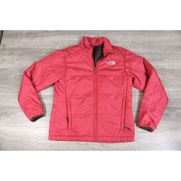 Womens Small The North Face Pink Quilted Puffer Zip Jacket lightweight - Picture 1 of 7